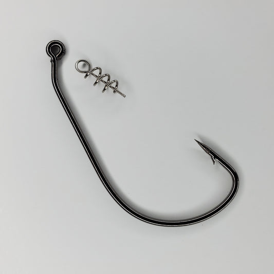 Worm Hook with Spring | 10 Pack